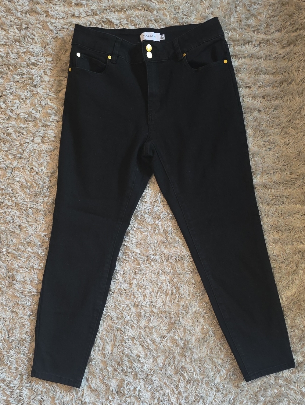 Tahari Black Skinny Ankle Jeans Size 10P